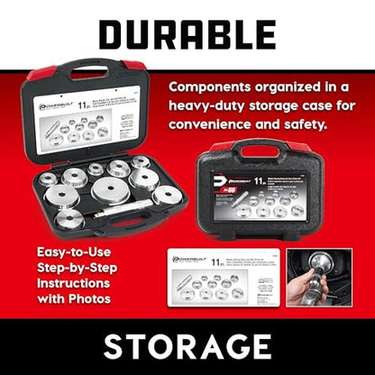 Powerbuilt 11 Piece Master Bearing Race and Seal Driver Tool Set, Bearing Press Kit, Seal Installer Bearing Driver Kit for Bearing Installation, Storage Case - 648996 - style: 11 Piece