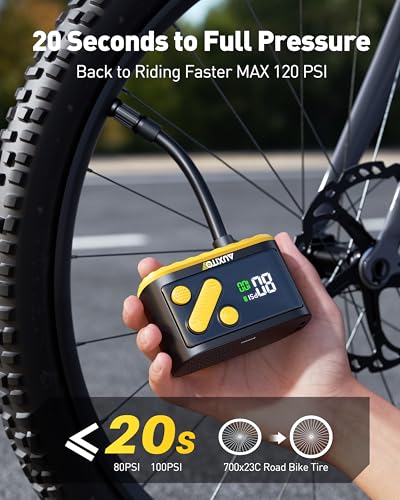 AUXITO Tire Inflator Portable Air Compressor - size: Mini Bike Pump