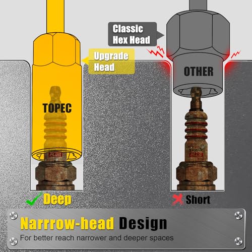 Topec 21MM Deep Lug Nut Extractor Socket - 1/2" Drive Stripped Bolt Nut Remover - size: 21mm