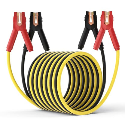 Heavy Duty Jumper Cables, 0 Gauge 30 Feet 1000 Amp Automotive Booster Cables for Car Battery, for Car, SUV and Trucks Battery, with Carry Case, Gloves, Brushes - size: 0 Gauge 30 FT