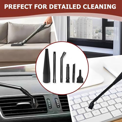 6-Pack Micro Cleaning Nozzle Kit for Compact Wet Dry Shop Vacuum,1-1/4" Detailed Cleaning Attachments