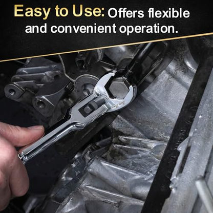 Bates- 3/8" Drive Flare Nut Wrench Set, 10 pcs, 3/8”-1”, Chrome-Plated Steel, SAE Crowfoot Flare Nut Wrench Set With Clip-on Storage Rail for Nut Removal, Automotive Repair, Hard-To-Reach Areas