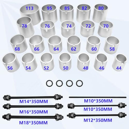 30Pcs Pull and Press Sleeve Kit, Bushing Press Kit for Most Engine Cars Vehicles, Universal Seal Bearing Bushing Removal Installation Tool Kit 6 Pulling Spindles with Nuts Case - color: 30 Pcs