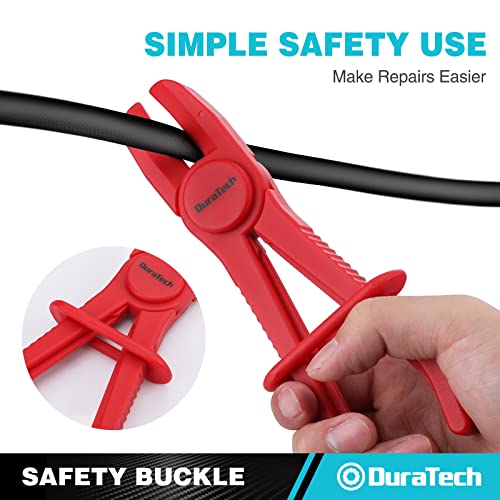 DURATECH 6-Piece Hose Clamp Set for Fuel, Brake and Radiator Hoses | Pinch Clamp Pliers for Flexible Hoses, Fuel, Gas, Brake & Radiator Lines - size: 6-Piece, style: Straight