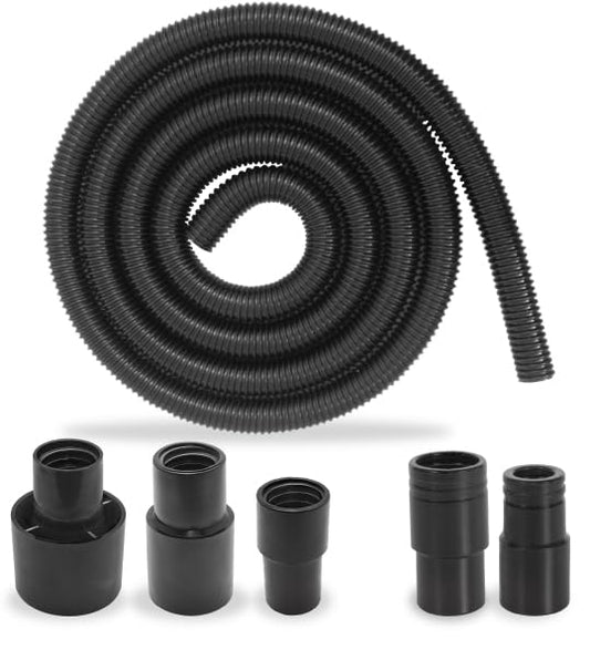 10 Foot Long Dust Collection Power Tool Hose Kit - size: Hose w/ 5 Fittings