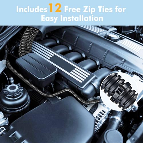 Automotive Wire Loom Flame Retardant Split Wire Loom Tubing Assortment Wiring Loom Kit Plastic Cover Electrical Covering Conduit Protective Wire Wrap Cable Sleeves Black 1/4", 1/2", 3/8" x 120 Ft - size: 1/4", 1/2", 3/8" x 120 ft
