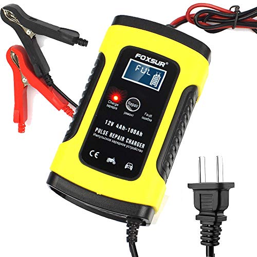12V 5 Amp Automotive Smart Battery Charger Maintainer for Car, Motorcycle, RV, SUV, Lawn Mower, Boat, RV, SUV, ATV and More