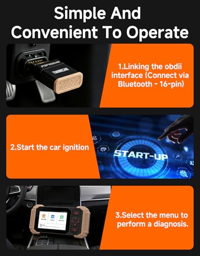 OBD2 Scanner Diagnostic Tool,THINKCAR THINKSCAN 641 Wireless Car scanner Diagnostic Tool,Auto Scan Tool ABS SRS Transmission Engine, 10 Resets Car Code Reader,CANFD & FCA,VIA Bluetooth,Lifetime Update