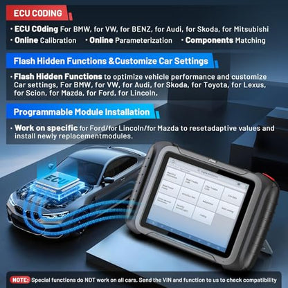 XTOOL D8S Bidirectional Scan Tool, AI Assisted OBD2 Scanner with ECU Coding | 42+ Resets, Topology Mapping, PMI, All System OBD2 Scanner for Car, Pre & Post Scan, FCA/CANFD/DoIP