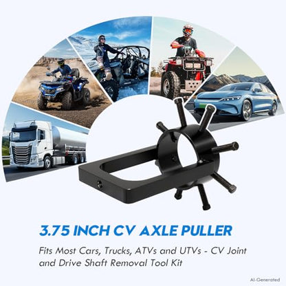 3.75 inch CV Axle Shaft Puller Tool, UTV/ATV CV Axle Removal Tool | Heavy Duty Axle Puller for Cars, Trucks, ATV & UTV - CV Joint & Driveshaft Removal Tool Set