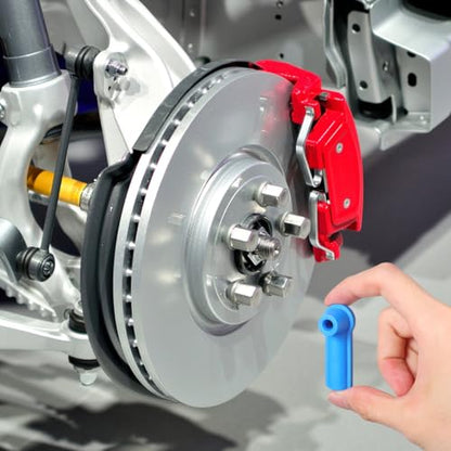 Veemoon 16pcs Brake Bleeder Connector Accessories Blue Brake Bleeder Fluid Adapter Kit Universal Auto Brake Pump Exchange Tool Brake Fluid Replacement Master Bleeder Cylinder Changer Modification