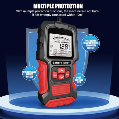 Car Battery Tester 24V 12V Load Tester，3~400AH, 40-2000CCA, Digital Automotive Battery Analyzer for Car Truck Motorcycle ATV SUV Boat Yacht