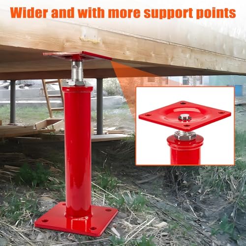 4 Pack House Jacks for Leveling Crawlspace, 16" - 21" Height Range, 11023 lbs Max Load Capacity, House Floor Jacks Post Pole for Leveling - size: 16" - 21" (4 Pack)
