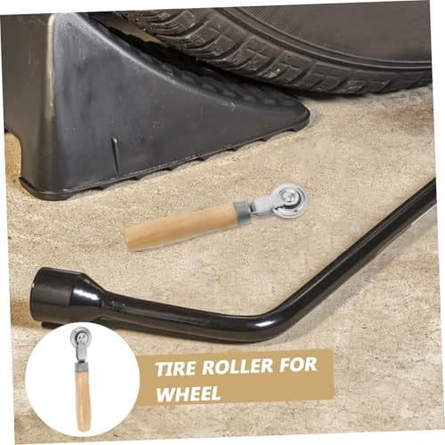 Mobestech 2pcs Car Tire Patch Roller Tool Wood Handle Tire Repair Rollers for Cars Motorcycles and Compact and Portable