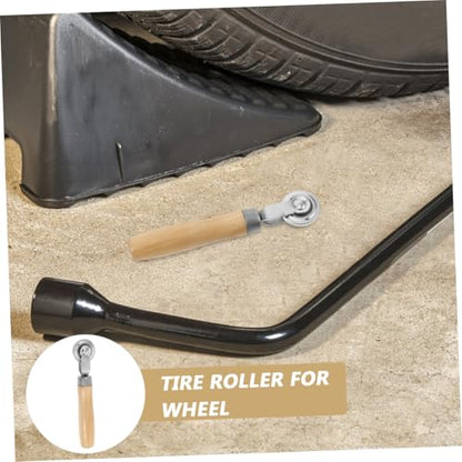 Mobestech 2pcs Car Tire Patch Roller Tool Wood Handle Tire Repair Rollers for Cars Motorcycles and Compact and Portable