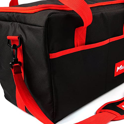 Maxshine Car Detailing Organizer Bag Tote | Black 600D Oxford Fabric, Water-Resistant & Lightweight | Professional Auto Detailing Tool Bag with Multiple Pockets for Car Care & Garage Storage