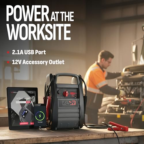 Schumacher Electric DSR ProSeries Car Battery Jump Starter - 2200 Peak Amp 12V Car Starter, Jump Box & Portable Power Station - Digital Display, Heavy-Duty Clamps - DSR165 - style: 12V 2200 Peak Amp