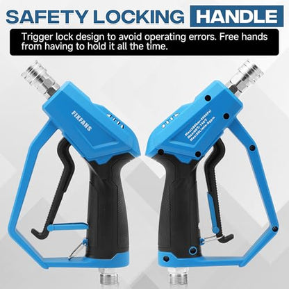 FIXFANS Pressure Washer Gun with Mini Foam Cannon, Dual Connector Accessory, Car Wash Foam Gun Kit - No-Dilution Foam Cannon Pro 100ML, 5 Power Washer Nozzle Tips & M22 Adapter, 1/4" Quick Connect - size: 100ML