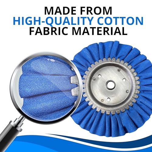 8 Pack Aluminum Polishing Kit - 8 Inch Buffing Wheel Rake for Angle Grinder Metal Polishing Wheel for Mirror Finish Aluminum Buffing Wheel Kit and Polishing Compound
