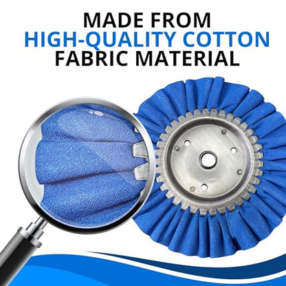 8 Pack Aluminum Polishing Kit - 8 Inch Buffing Wheel Rake for Angle Grinder Metal Polishing Wheel for Mirror Finish Aluminum Buffing Wheel Kit and Polishing Compound