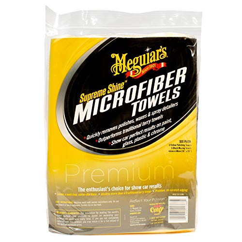 Meguiar's X2025 Supreme Shine Microfiber Towels -6 Count (Pack of 6) - size: 6 Microfiber Towels (Pack of 6)
