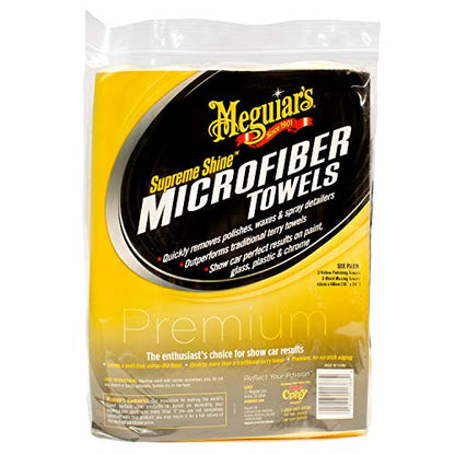 Meguiar's X2025 Supreme Shine Microfiber Towels -6 Count (Pack of 6) - size: 6 Microfiber Towels (Pack of 6)