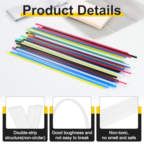 HARFINGTON 2set(10pcs) Plastic Welding Rods 20inch PE Welding Strips Welder Rods for Car Bumper Kayak Daily Repair Plastic Welder Car Bumpers, White - size: 20inch
