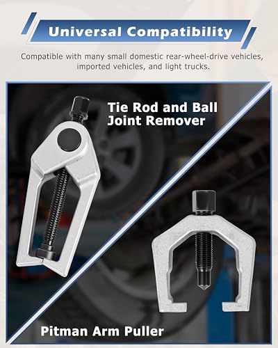 DAYUAN 5Pcs Professional Front End Service Tool Kit Ball Joint Separator | Removes Ball Joints Tie Rods & Pitman Arms Puller, Heat Treated Alloy Steel, Storage Red Case, Fits Most Cars & Light Trucks - color: Red