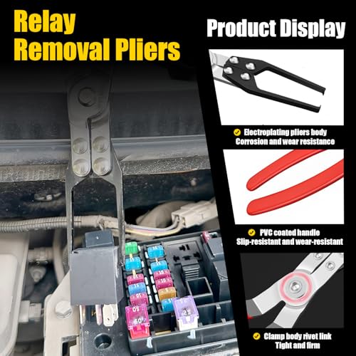 Electrical Disconnect Pliers Kit, 8Pcs Auto Kit: Connector/Hose/Plug Pliers, Pin Remover, Separator, Spring Clamp, U-Clip Pry Bar & Hose Removers for Car & Home Repairs. Great Gift & DIYers w/Case