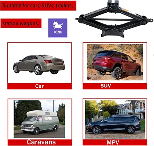 Scissor Jack for Car,Car Jack Kit - Tire Jack with Energy-Saving Ratchet Handle,Can Support a Maximum Weight of 1.5T (3307lb),Portable, Suitable for Small Cars and SUV (Saving Handle-1.5 tons) - size: Saving Handle-1.5 tons