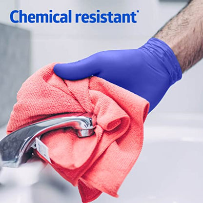 Medline FitGuard Touch Nitrile Exam Gloves, 100 Count, Medium, Powder Free, Disposable, Not Made with Natural Rubber Latex, Excellent Sense of Touch for Medical Tasks, Durable for Household Chores - size: Medium (Pack of 100)