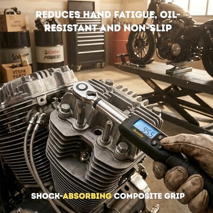 Durofix RM607-4S 1/2 (14.8 to 147.5 ft-lbs.) Digital Torque Wrench with Buzzer and LED Flash Notification ISO 6789 Standards with Certificate of Calibration