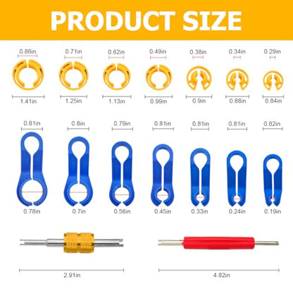 Osilly 16PCS Car Fuel Line Disconnect Removal Tool Set, Automotive Transmission Oil Cooler Line Master Quick Disconnect Tool, Compatible with 1/4 5/16 3/8 1/2 5/8 3/4 7/8 Inch, Universal Fit