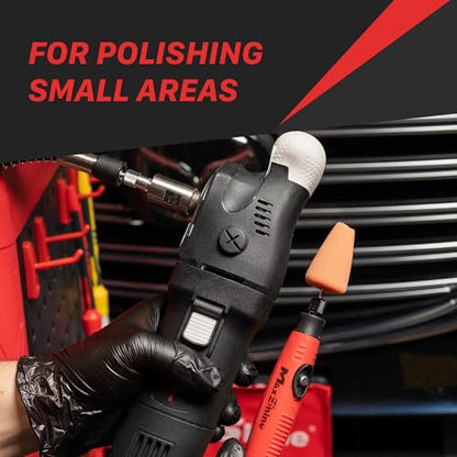 Maxshine 10 Pieces MN01 Mini Polisher and Accessories - 3x3cm (1.18”x1.18”) Orange Polishing Pads, Precision Buffing & Polishing for Tight Spaces, Ideal for Professional Car Detailing - size: Orange Polishing Pad
