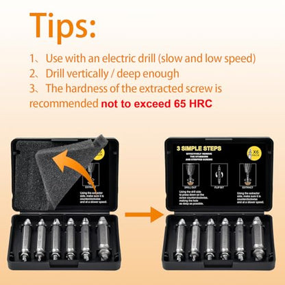 Screw Extractor Set Stocking Stuffers for Men Adults Tools Gadgets | Bolt Extractor Kit Christmas Valentines Fathers Day Birthday Gifts for Boyfriend Dad Him