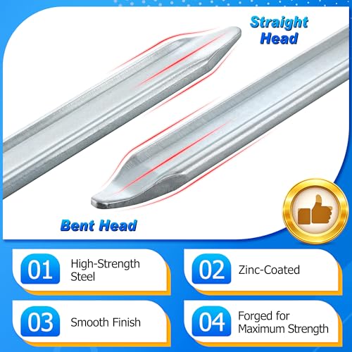 2 12" Tire Iron & 2 Rim Protectors for Dirt Bike Tire Changing, Heavy Duty Steel Tires Spoons Levers, Non Slip Wheel Rim Guard for Motorcycle, Bicycle, Scooter, Bike, Car Tires Repair Remover Tool