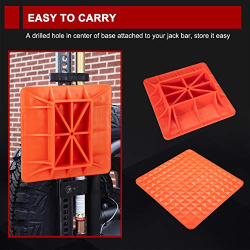 BUNKER INDUST Off-Road Base Compatible with Lift Jack,Farm Jack Board Mate Support Plate Sand Mud Snow Recovery Accessories for Truck Jeep ATV SUV UTV - color: Farm Jack Base