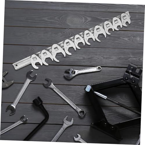FUOYLOO 10pcs 3/8-inch Metric Ratcheting Open-end Wrench Set with Quick-release Swivel Head, Silver Flare Nut Crowfoot Wrenches for Automotive Repair and Maintenance