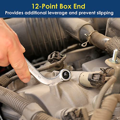 YIYEIE Offset S-Style Box End Wrench Set, 5-Piece, Chrome Vanadium Steel, 10x11mm, 12x13mm, 14x15mm, 16x17mm, 18x19mm - size: S Style Set Metric