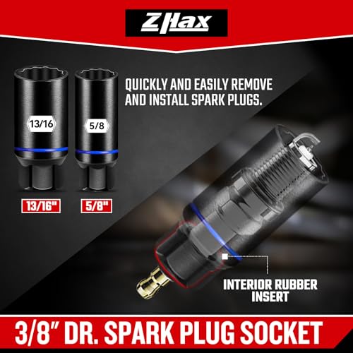 ZHAX 3/8 Inch Drive 12 Point Impact Socket Set, 74 PCS Standard SAE(5/16"- 3/4") & Metric(8-22mm) With Color Ring, Deep & Shallow, 72T Wrench Ratchet Tool Kit,Cr-V With Heavy Duty Storage Case - size: 3/8" drive 12 point
