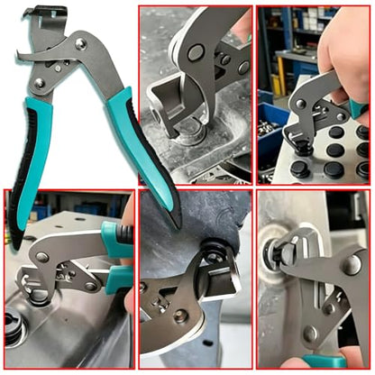Auto fastener clip removal pliers – Automotive Electrical Tools & Clip removal tool Kit with Hose Clamp Pliers, Wire Terminal Separator, and Car Plug Connector - color: B-red 4pcs