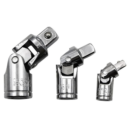 3PCS Universal Joint Set Ratchet Angle Extension Bar Socket Adapter Manual and Pneumatic Bendable Adapter Socket Tools NEW