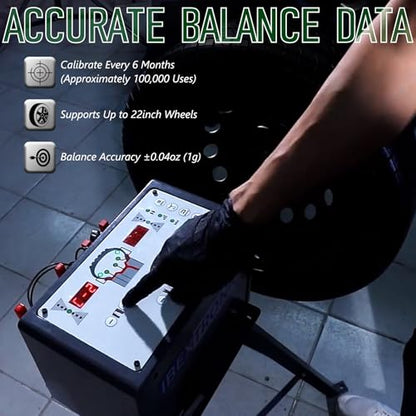 JUTA Portable Wheel Balancer Manual Automotive Tire Balancing Machine Powered by USB