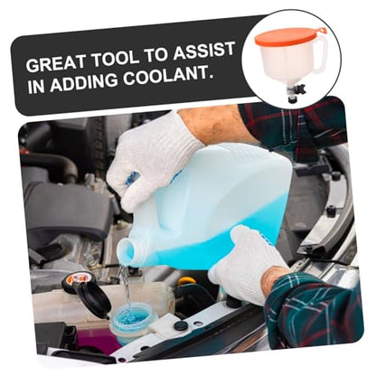 UKCOCO Spill Radiator Cooling System Funnel Kit with Valve Plastic Coolant Filling Tool for Automotive Use Leak Overflow Prevention for Multiple Car Models