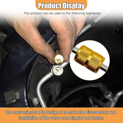 16PCS Fuel Line Disconnect Tool Set, AC Fuel Line Removal Master Quick Disconnect Kit with Valve Core Remover, 1/4 to 7/8 Inch, Fits Car AC, Fuel & Transmission Oil Cooler Lines, Universal Repair Tool