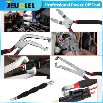 4PCS Professional Electrical Disconnect Pliers for Cars‌, Automotive Electrical Connector Separator Tool, Diagonal Cutting Pliers, ‌Electrical Plug Pliers‌ & ‌Connector Removal Tool‌ Kit - size: 4Pcs（Black）