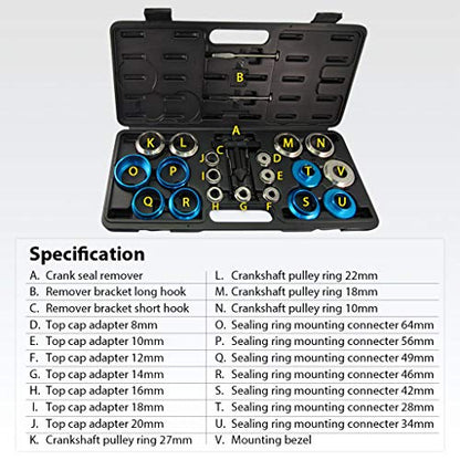 FIRSTINFO F3281L Crankshaft and Camshaft Bearing Removal and Installation Kit, Crank and Cam Seal Service Tool Kit - size: Removal & Installation Kit