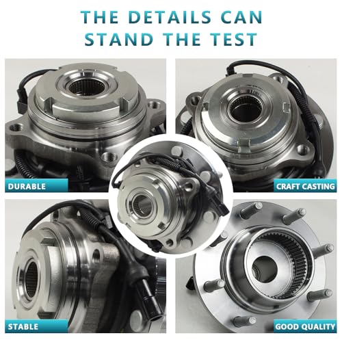 515020 Front Wheel Bearing Hub Assembly for Ford F-250 F-350 Super Duty 1999 2000 2001 2002 2003 2004, Ford F-250 Super Duty 1999-2004 4WD (2PCS) - size: 515020