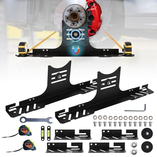 Wayona 2 PCS Upgraded Wheel Alignment Tool Kit with Magnet & Measuring Tapes, Heavy Duty Front End Toe Camber Alignment Tool Plates, Quick Installation for Car, Truck, SUV and Home Automotive Use