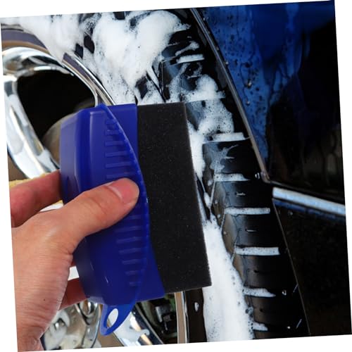 Cabilock Car Wax Applicator Pad Lid 2-Piece Set Tire Dressing and Polishing Tool for Car Detailing Versatile Foam Cleaning Sponge for Waxing and Shine
